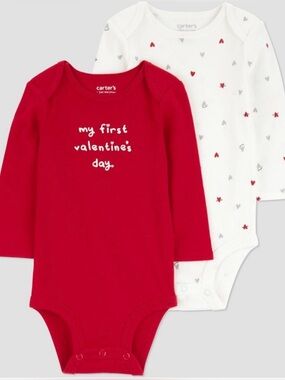 Carter’s Just one you Baby 2 pk My first Valentine’s Day Bodysuit